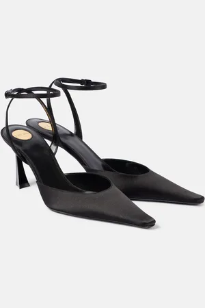 Saint Laurent AimÃ©e 75 satin slingback pumps
