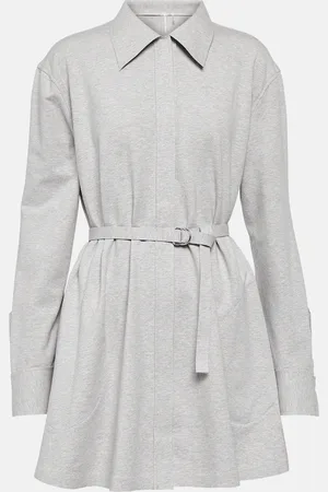 Norma Kamali Cotton-blend jersey shirt dress
