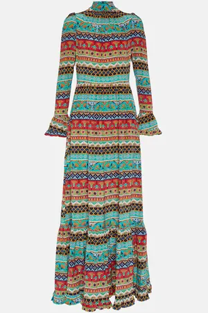 La DoubleJ Visconti printed silk maxi dress