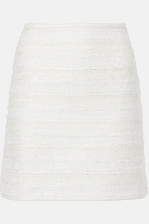 Nina Ricci Denim and tweed miniskirt