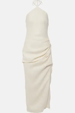 Simkhai Hansel halterneck linen maxi dress