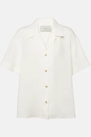ASCENO Prague linen bowling shirt