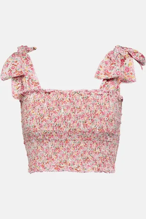 POUPETTE ST BARTH Trini floral shirred top