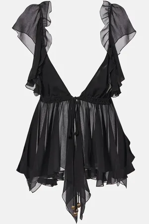 Chloé ChloÃ© Gathered silk georgette top