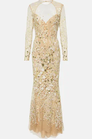 Elie saab Atom sequined embroidered tulle gown