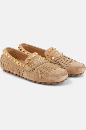 VALENTINO GARAVANI Plaster Caster VLogo suede driving shoes