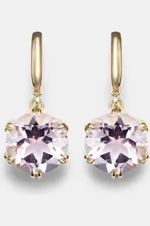 Ileana Makri Crown 18kt earrings with amethysts