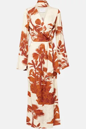 JOHANNA ORTIZ Unmooring tie-neck printed maxi dress