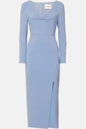 Roland Mouret Draped crÃªpe midi dress