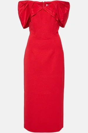 Rebecca Vallance Chiara off-shoulder crÃªpe midi dress