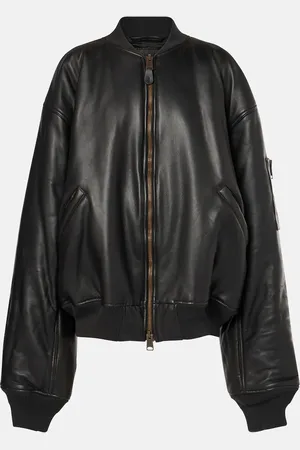 Balenciaga Leather bomber jacket