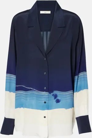 SIR Mariner printed silk crÃªpe de chine shirt