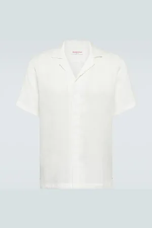 Orlebar Brown Maitan linen bowling shirt