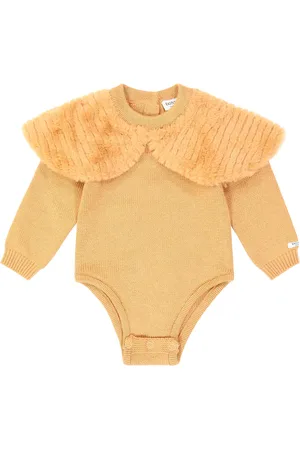 Donsje Embroidered cotton jersey onesie