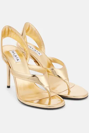 Alaïa AlaÃ¯a Infradito 90 mirrored leather sandals