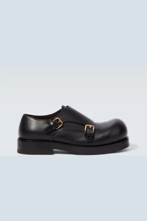 Bottega Veneta Helium leather monk strap shoes
