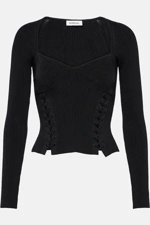 Simkhai Daphane lace-up sweater