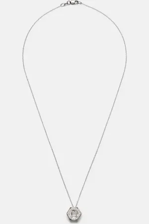 Ileana Makri Nut Pendant 18kt white gold necklace with diamonds