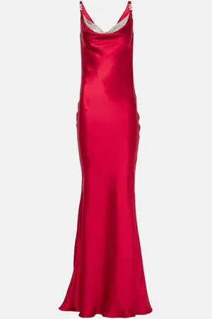 VERSACE Silk satin gown