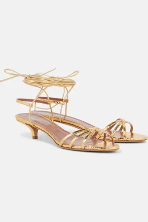 PARIS TEXAS Linda 35 metallic leather sandals