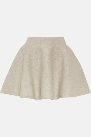 Alaïa AlaÃ¯a Flared wool-blend miniskirt