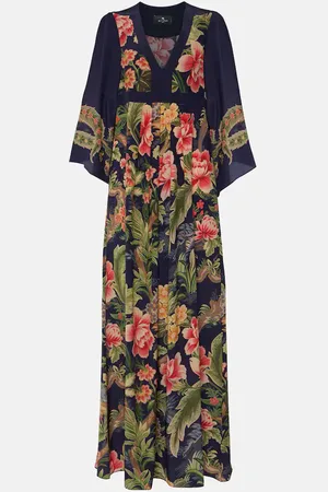 Etro Floral silk crÃªpe de chine maxi dress