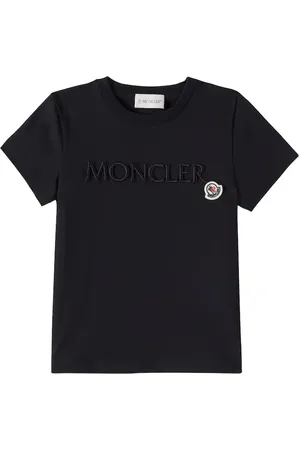 Moncler Logo embroidered cotton jersey T-shirt