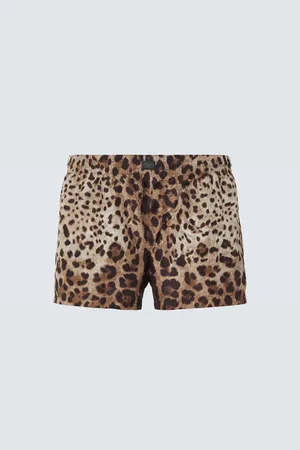 Dolce & Gabbana Leopard-print swim trunks