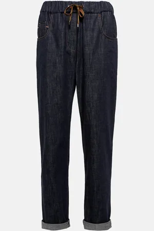 Brunello Cucinelli Embellished tapered jeans