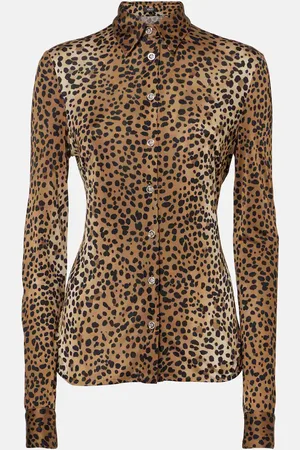 VERSACE Leopard-print shirt