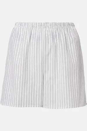 ASCENO Cairo striped cotton-blend shorts