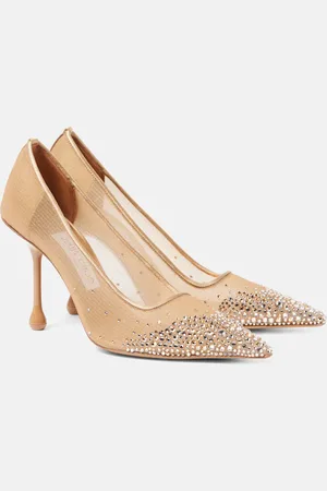 Jimmy Choo Ixia 95 embellished mesh pumps