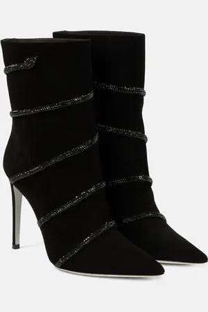 RENE CAOVILLA Morgana embellished suede boots