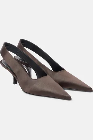 Totême Classic 55 satin slingback pumps
