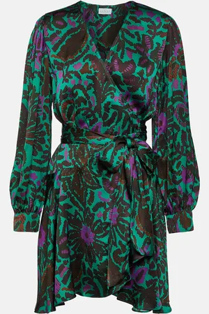 Velvet Bridget printed satin minidress