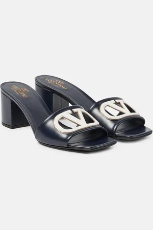 VALENTINO GARAVANI VLogo cutout leather mules