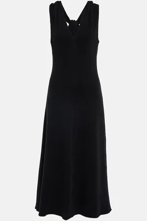 Vince Twisted back wool-blend halter dress