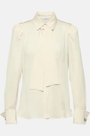 Max Mara Paraggi tie-neck silk blouse