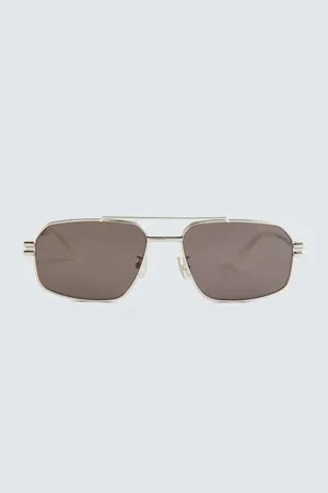 Bottega Veneta Metal-frame aviator sunglasses