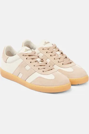 Hogan Cool suede-trimmed leather sneakers
