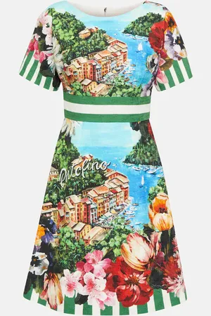 Dolce & Gabbana Portofino printed cotton minidress