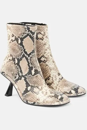 Souliers Martinez Teo snake-effect leather ankle boots