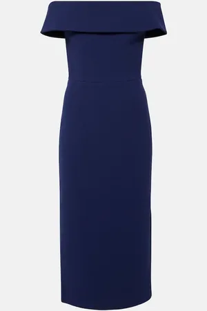 Rebecca Vallance Amore off-shoulder crÃªpe midi dress