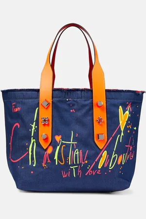 Christian Louboutin Frangibus Medium printed denim tote bag