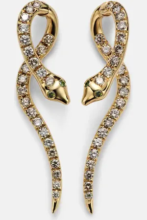Ileana Makri Boa 18kt earrings with diamonds