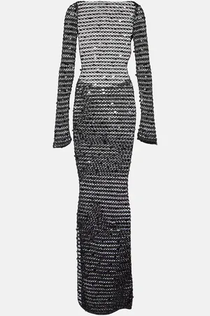 AYA MUSE Sequined open-back maxi dress