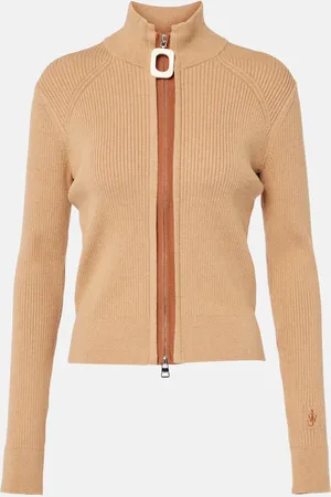 J.W.Anderson Ribbed-knit zip-up cotton cardigan