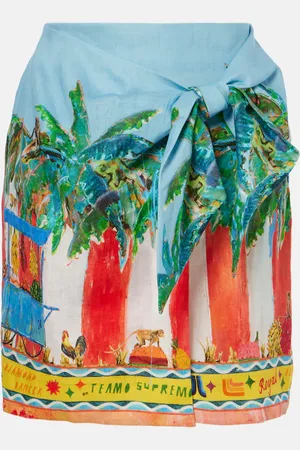 ALÉMAIS AlÃ©mais x Adam Lester All Aboard linen wrap skirt