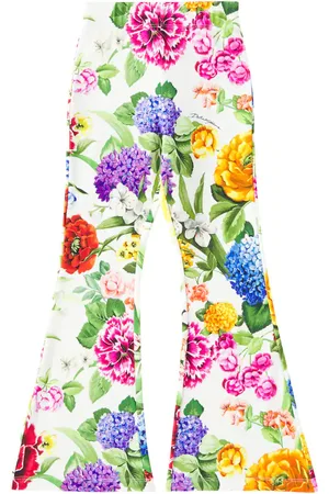 Dolce & Gabbana Floral cotton-blend flared pants