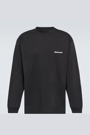 Balenciaga Logo cotton jersey sweater